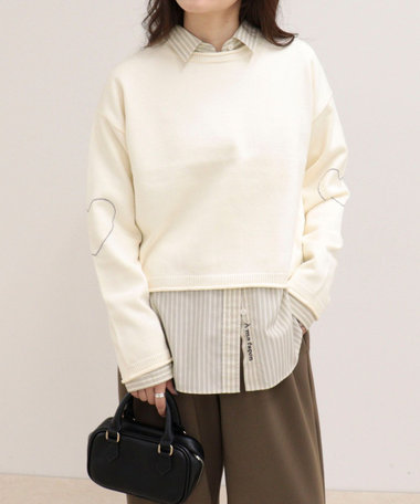 ［FREDY＆GLOSTER限定 TIME SALE！］《WEB限定》ハートステッチニットプルオーバー