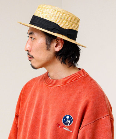 【夏の定番クラシック】STRAW BOATHER HAT カンカン帽