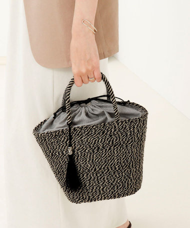 メタリックフィルムカゴバッグ