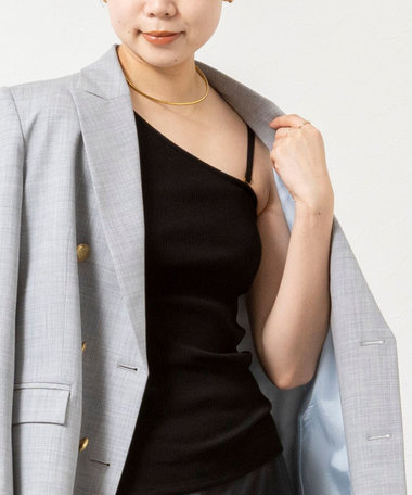 ウォッシャブルカップ付ワンショルタンクトップ