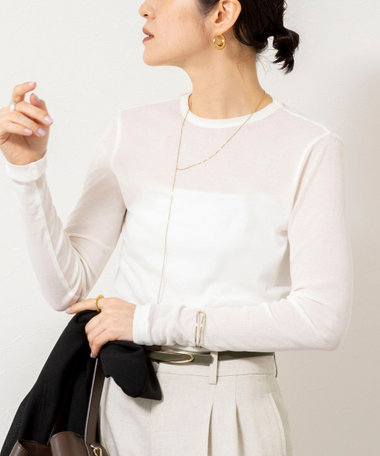 ウォッシャブルorganicコットンシアーテレコロンＴ