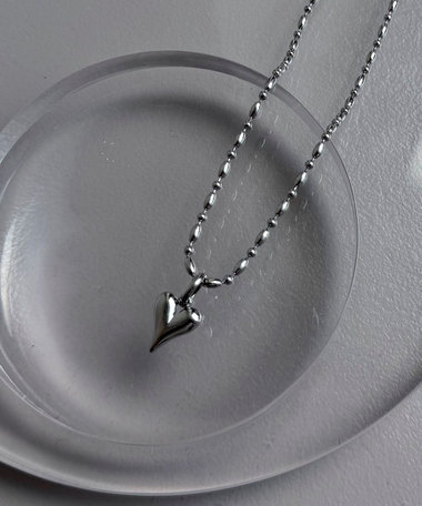 ステンレスハートトップネックレス