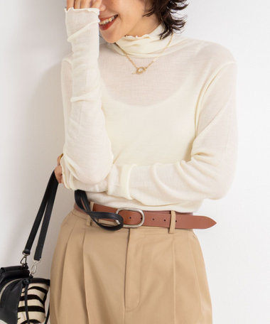 25年モデル☆フォクシー　ロミー　タートルネックニットトップ　シーズンレス　38 25年モデル☆フォクシー ロミー タートルネックニットトップ