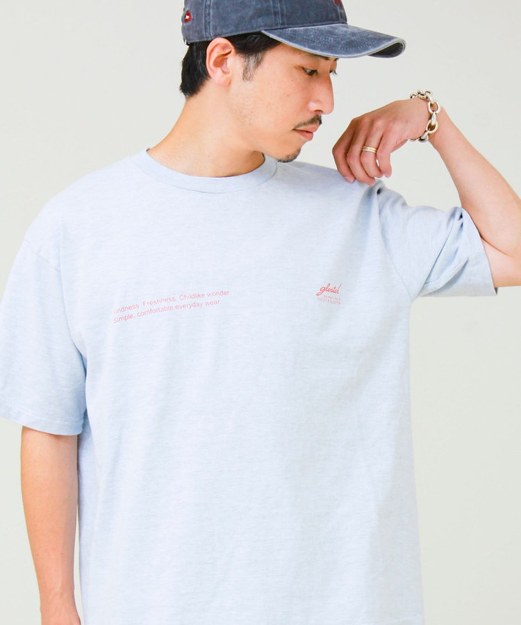 【SCREEN STARS/スクリーンスターズ】杢ボディ染め 配色ロゴ クルーネックカラーＴシャツ