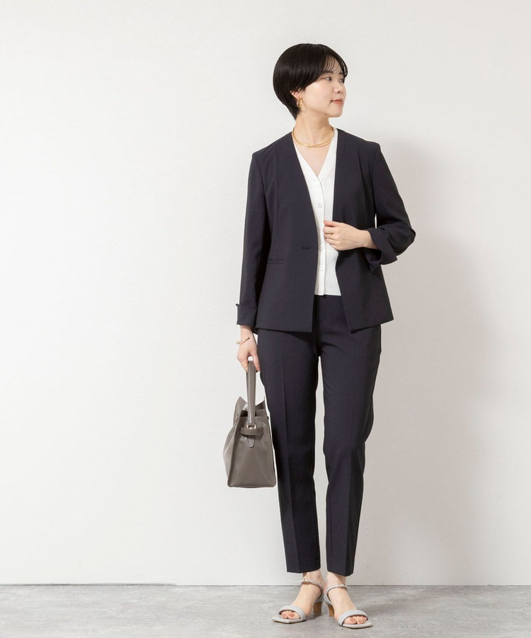 《セットアップ対応/UVカット/接触冷感》ウォッシャブルDry toro ノーカラージャケット