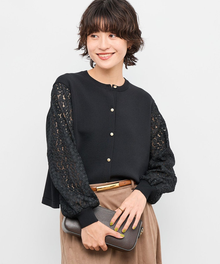 カーディガン フラワー刺繍カーディガン「手洗い可能」 レディース フラワー刺繍カーディガン≪手洗い可能≫ | Viaggio Blu