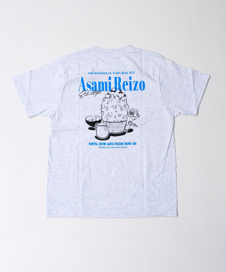 ［WEB限定 SPECIAL SALE！］【Duckster×阿左美冷蔵】コラボ かき氷と白玉Tシャツ ユニセックス