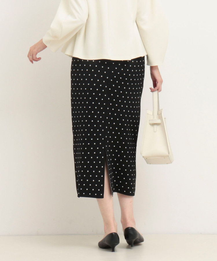【WEB限定 GW SPECIAL PRICE】《セットアップ対応》エステルニットドットスカート