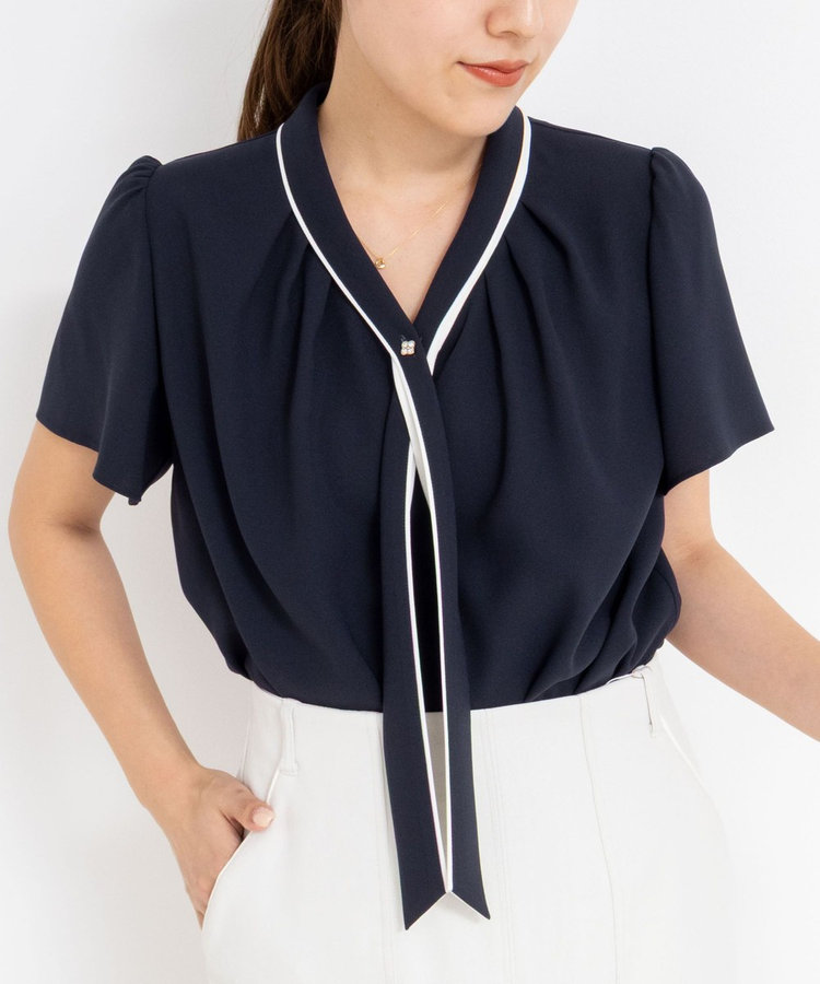 「NOLLEY'S」 半袖ブラウス 38 チャコールグレー レディース NOLLEY'S 「NOLLEY'S」 半袖ブラウス 38 チャコールグレー