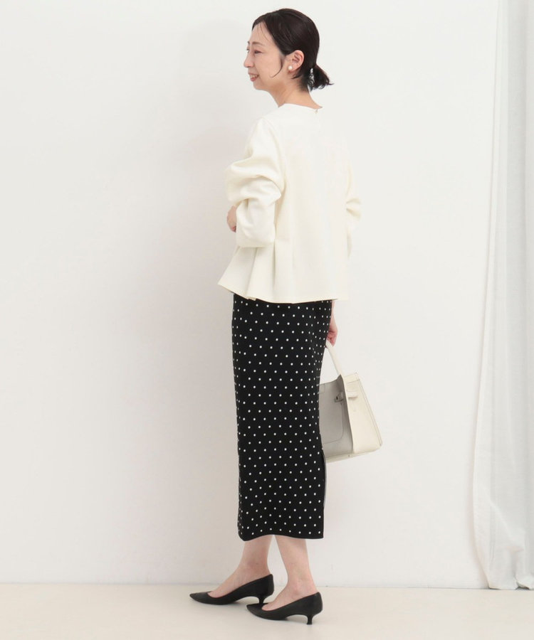 【WEB限定 GW SPECIAL PRICE】《セットアップ対応》エステルニットドットスカート