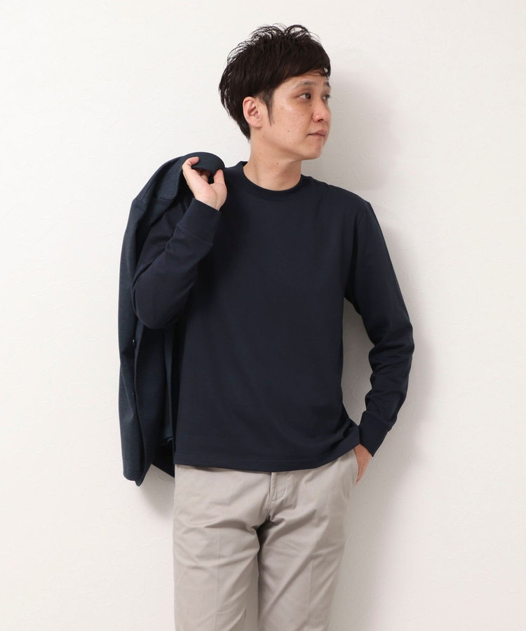 《ビジカジ対応》シルケット天竺 JACKET-Tシャツ 長袖