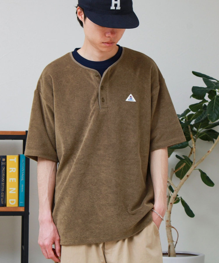 GEVACO/ゲバコ】パイルヘンリーネックTシャツ（6-0650-5-53-304