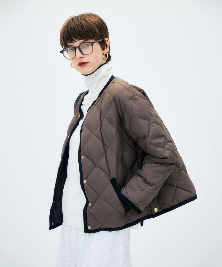 【TAION×LIMONTA】別注ベロアパイピングショートダウン
