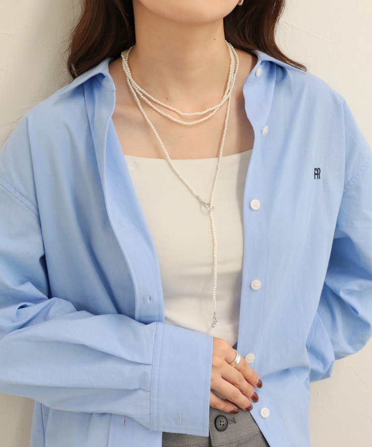 小粒ビーズマルチロングネックレス