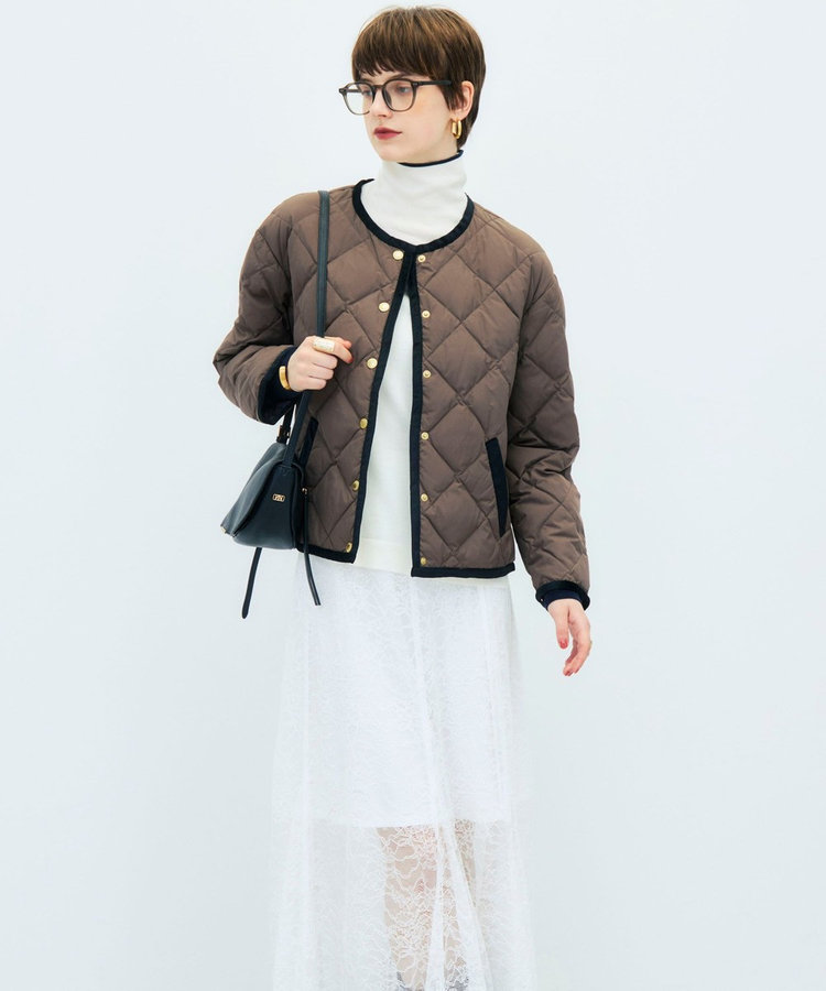 【TAION×LIMONTA】別注ベロアパイピングショートダウン