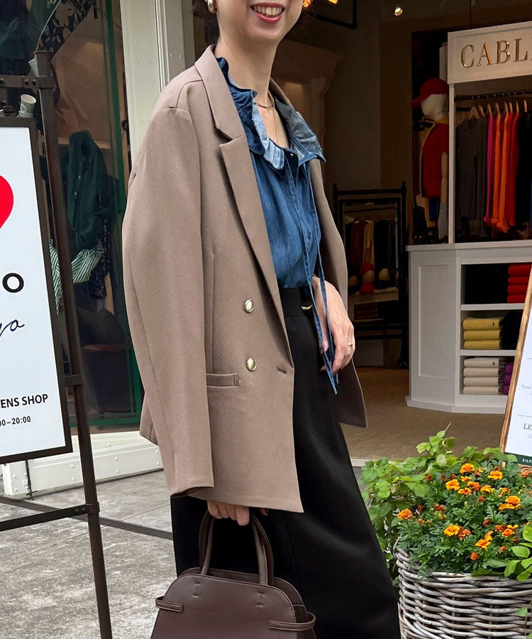 メランジ2WAYカルゼジャケット（5-0818-5-05-003）｜MICO COULIER