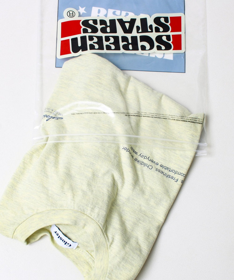 【SCREEN STARS/スクリーンスターズ】杢ボディ染め 配色ロゴ クルーネックカラーＴシャツ