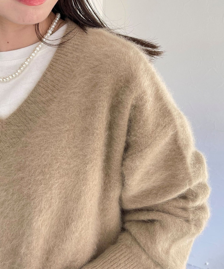 FOX混Vネックニットプルオーバー（4-0021-6-22-004）｜fredy emue