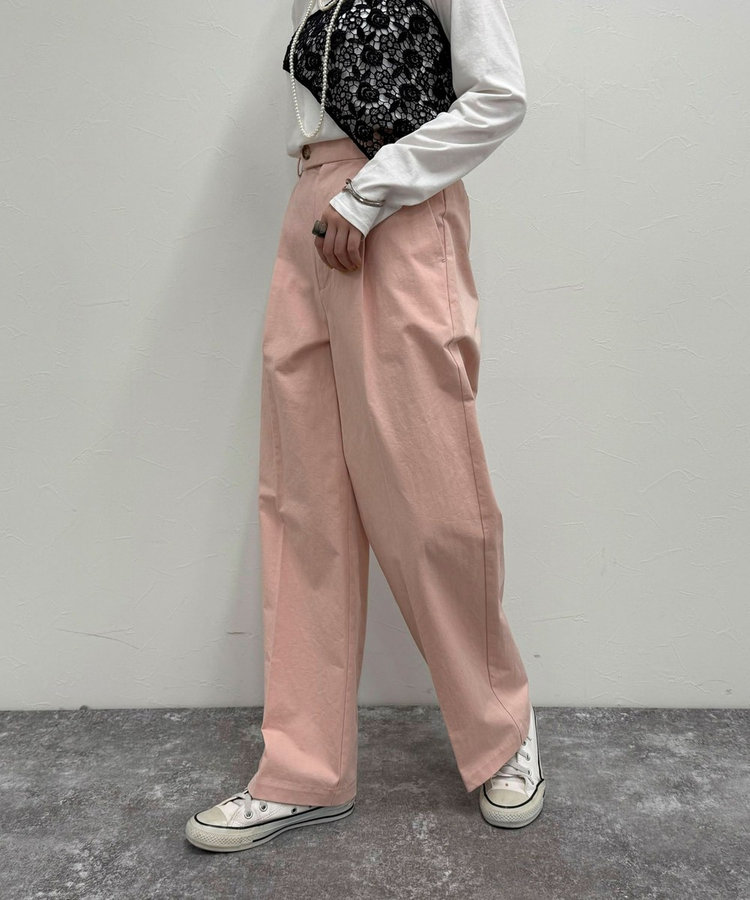 【お気に入り急上昇！/低身長サイズ34有り】チノタックパンツ