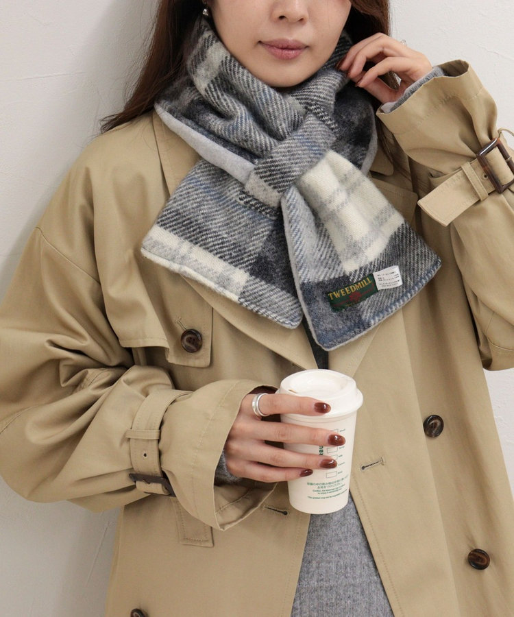 【TWEEDMILL/ツイードミル】別注カラーウール×フリースリバーマフラー