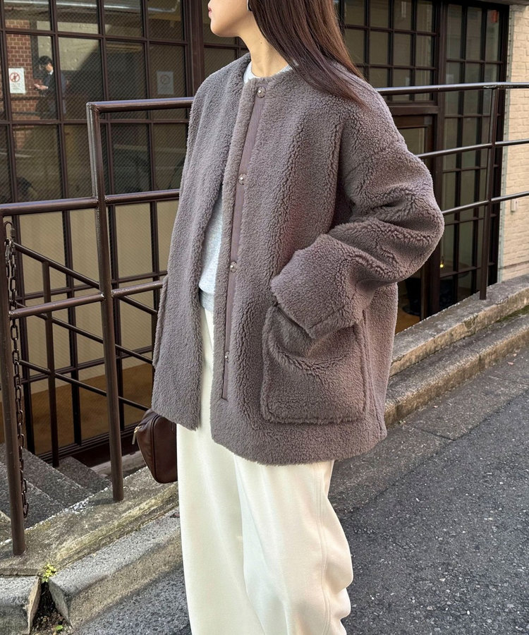 ボアミドル丈コート（4-0021-6-28-001）｜fredy emue(フレディ エミュ