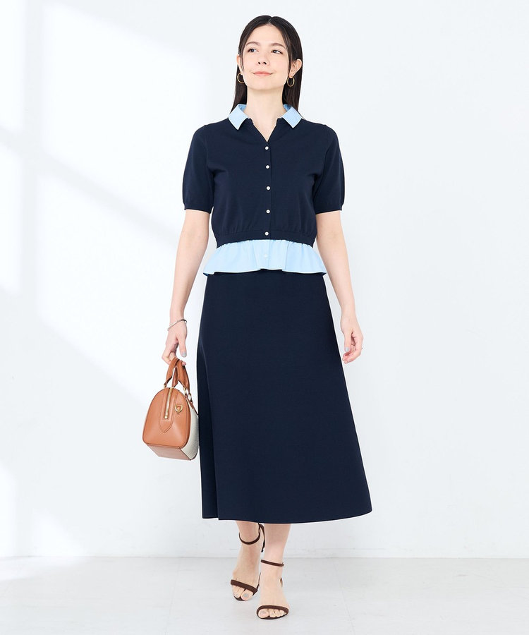 ［WEB限定 SPECIAL SALE！］《手洗い可能/セットアップ対応》Aラインニットスカート