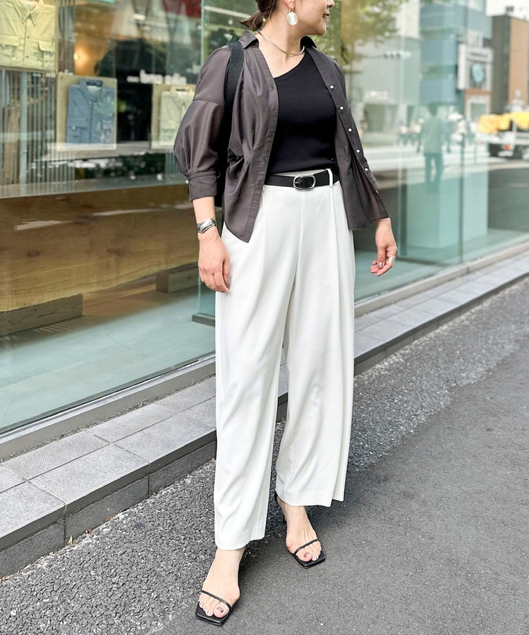 ［WEB限定 SPECIAL SALE！］《接触冷感》【BECシリーズ】ウォッシャブルシアースキッパータック半袖ブラウス