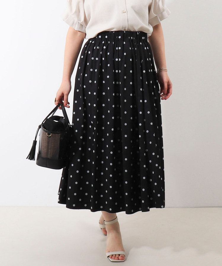 【nochi】超美品 Chaos ドットスカート 黒 38 会員限定 BLACK FRIDAY対象］リバーシブルタフタドットスカート（5