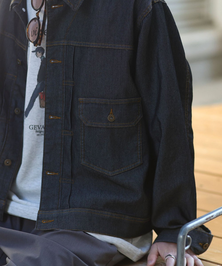 【WEB限定 GW SPECIAL PRICE】【軽量ストレッチ】メッシュデニム3rdタイプジャケット