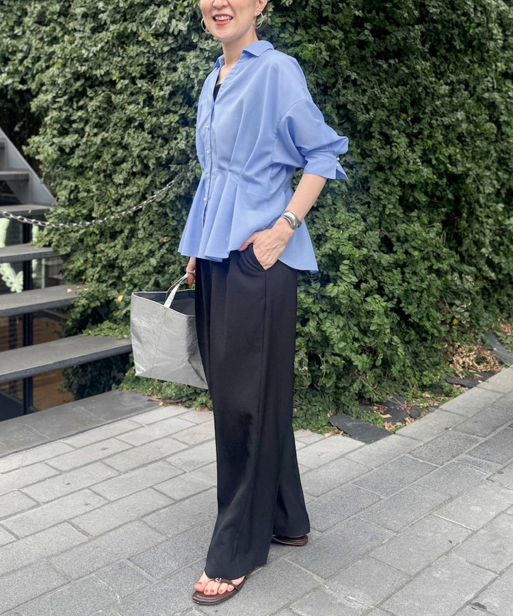 ［WEB限定 SPECIAL SALE！］《接触冷感》【BECシリーズ】ウォッシャブルシアースキッパータック半袖ブラウス