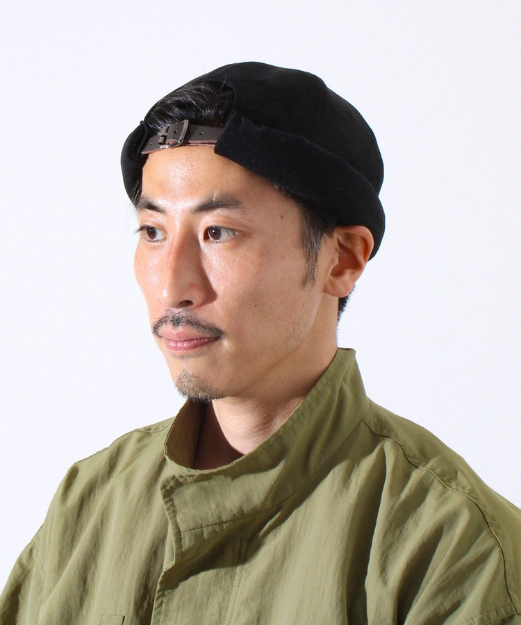 ［WEB限定 SPECIAL SALE！］【GLOSTER/グロスター】コンビネーションロールキャップ 異素材ミックス スエード×コーデュロイ