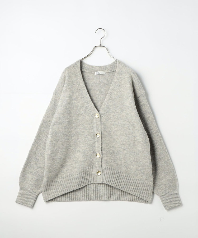 ヤクライクVネックワイドカーディガン（5-0832-5-22-040