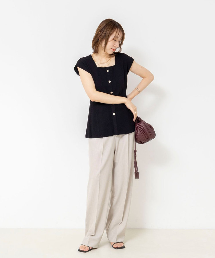 ［WEB限定 SPECIAL SALE！］《セットアップ対応》ウォッシャブルドライツイルワイドパンツ