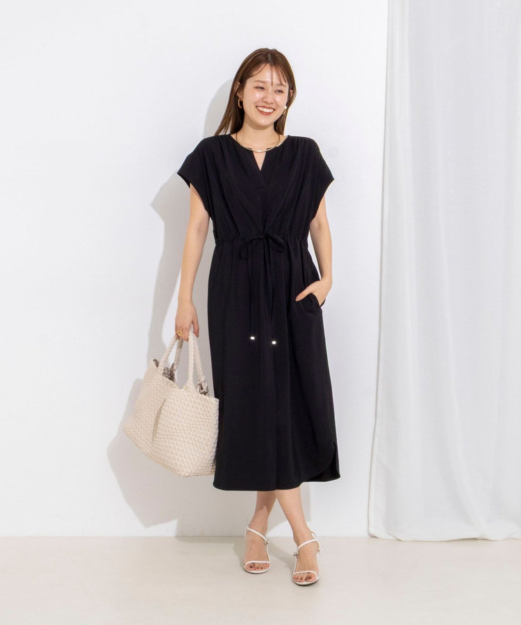 ［WEB限定 TIME SALE！］ウォッシャブル前タックワンピース