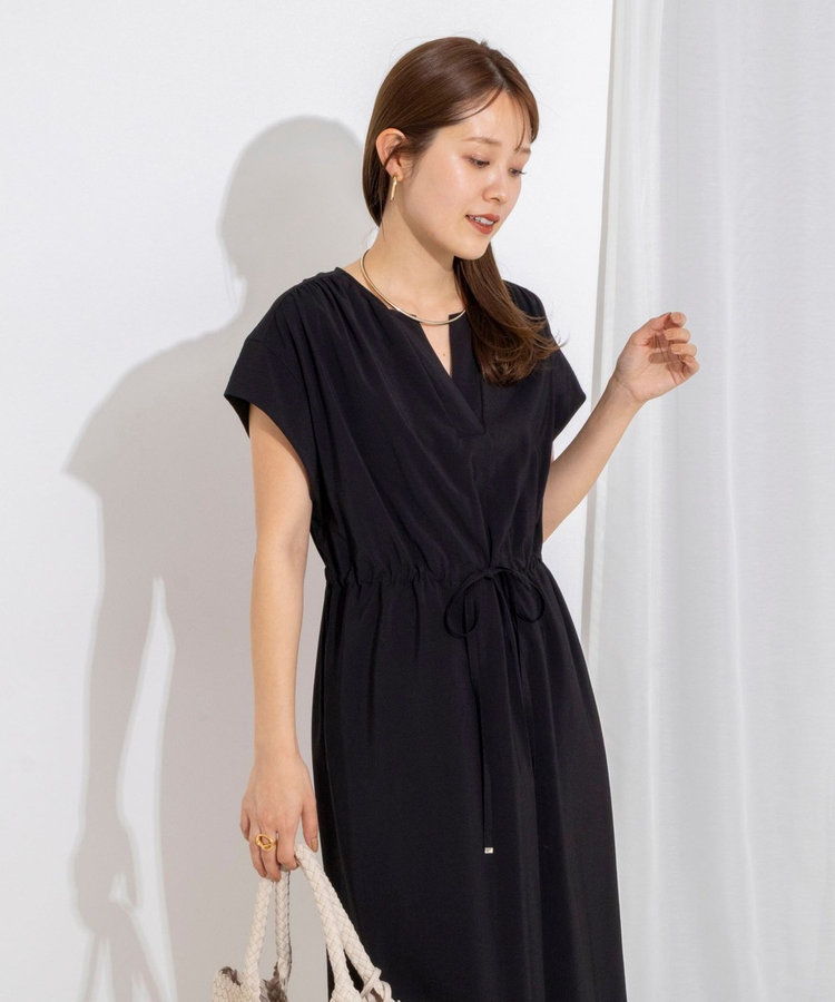 ［WEB限定 TIME SALE！］ウォッシャブル前タックワンピース