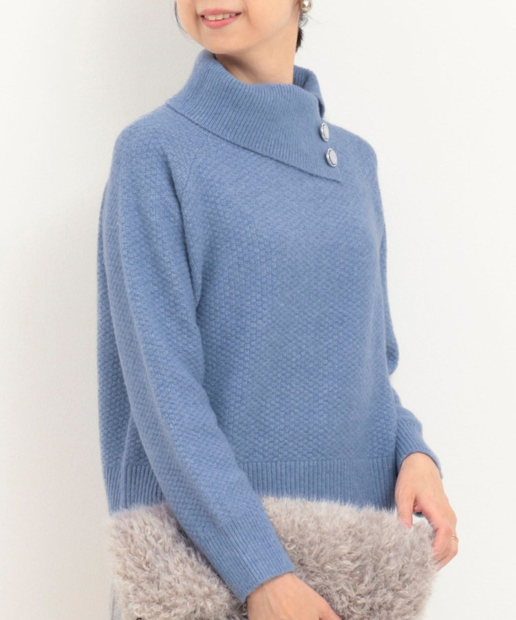 ヤクウール鹿の子編タートルネックニット（5-0819-7-02-001）｜MICO