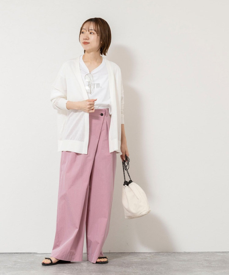 【一部WEB限定サイズ】《撥水》ウォッシャブル撥水ワイドラップパンツ