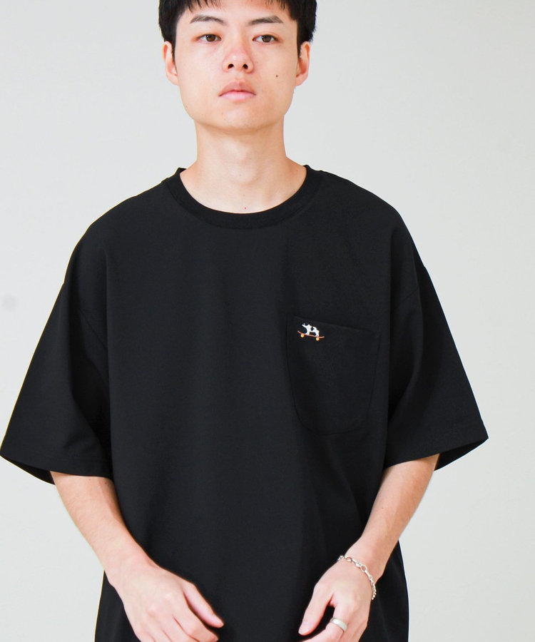 【フレブル刺繍/セットアップ対応】カラミ織りTEE フェイクレイヤード