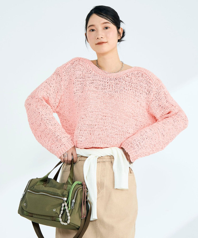 テープヤーンニットプルオーバー