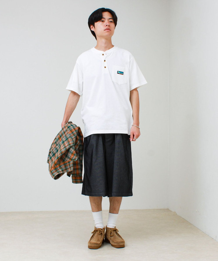 【Franklin Climbing/フランクリンクライミング】ヘンリーネックラベルTシャツ