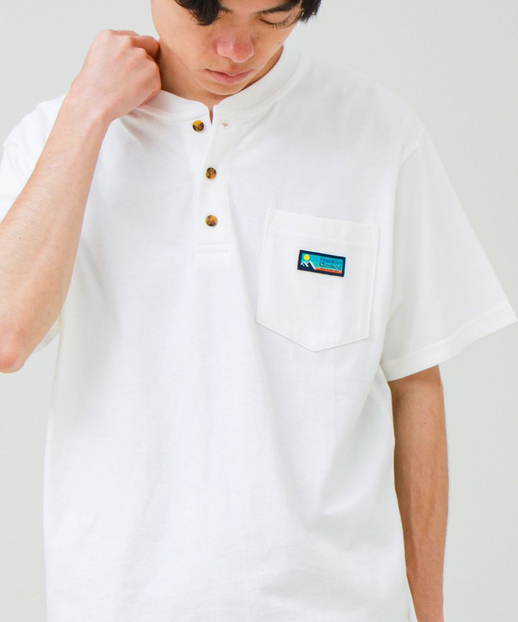 【Franklin Climbing/フランクリンクライミング】ヘンリーネックラベルTシャツ