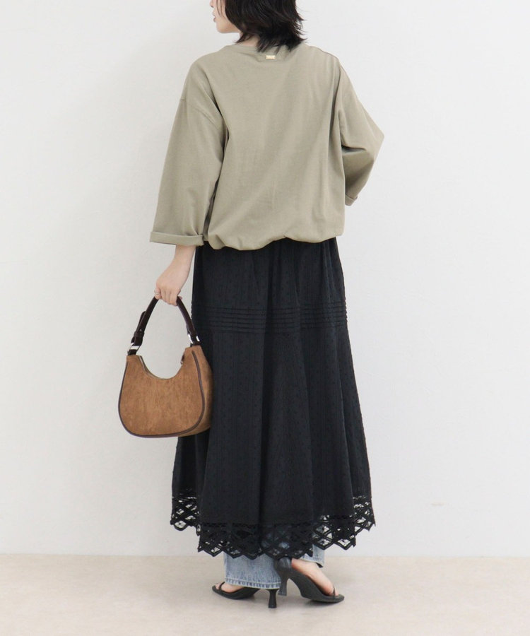 ホースプリント裾ドロストTシャツ