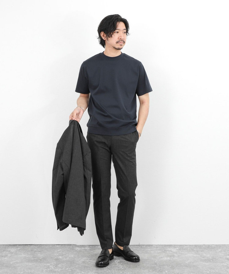 ［WEB限定 SPECIAL SALE！］《ビジカジ対応》シルケットスムース クルーネックドレスTシャツ 26SS