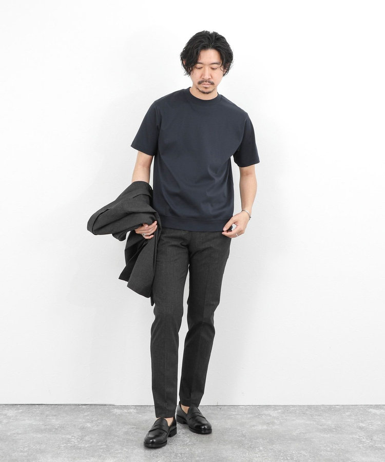 ［WEB限定 SPECIAL SALE！］《ビジカジ対応》シルケットスムース クルーネックドレスTシャツ 26SS