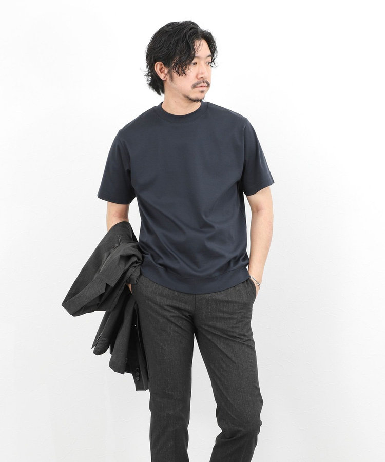 ［WEB限定 SPECIAL SALE！］《ビジカジ対応》シルケットスムース クルーネックドレスTシャツ 26SS