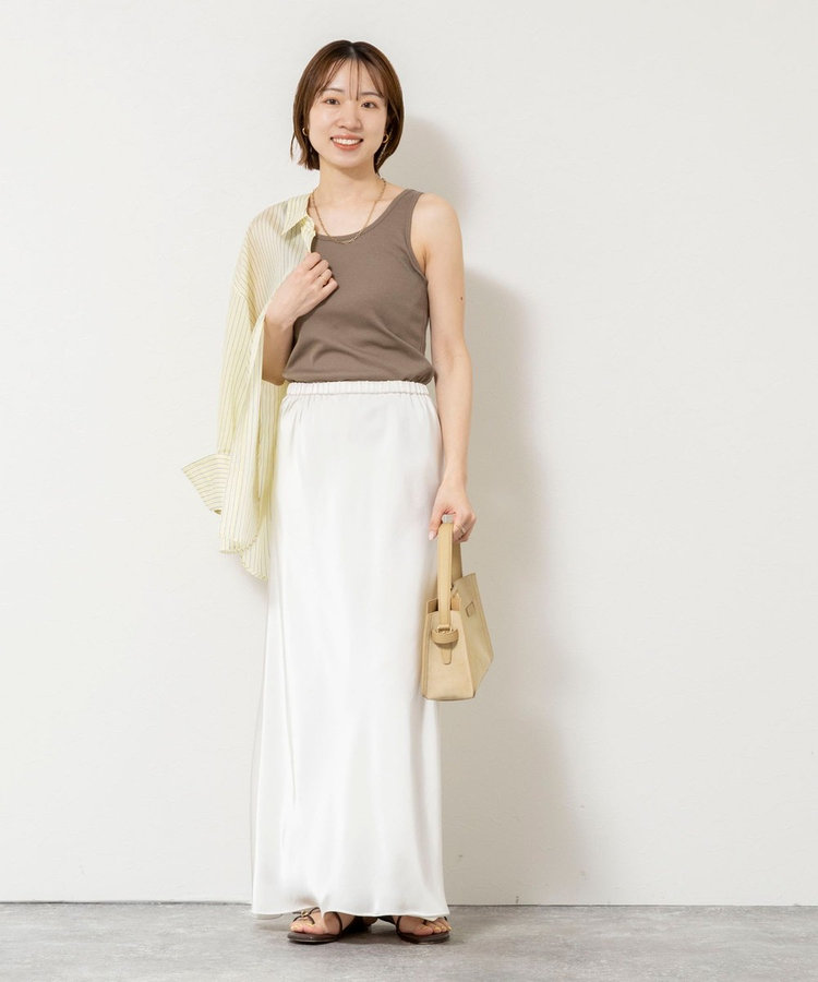 ［WEB限定 SPECIAL SALE！］ウォッシャブルカップ付きリブタンクトップ
