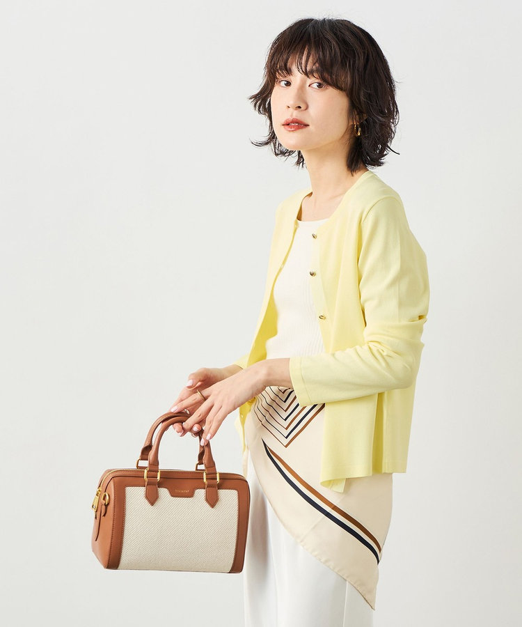 《アンサンブル対応》 《手洗い可能》マルチファンクションクルーネックカーディガン