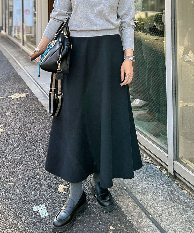 松葉☆別注サイズあり】ウォッシャブルエアボールフレアスカート