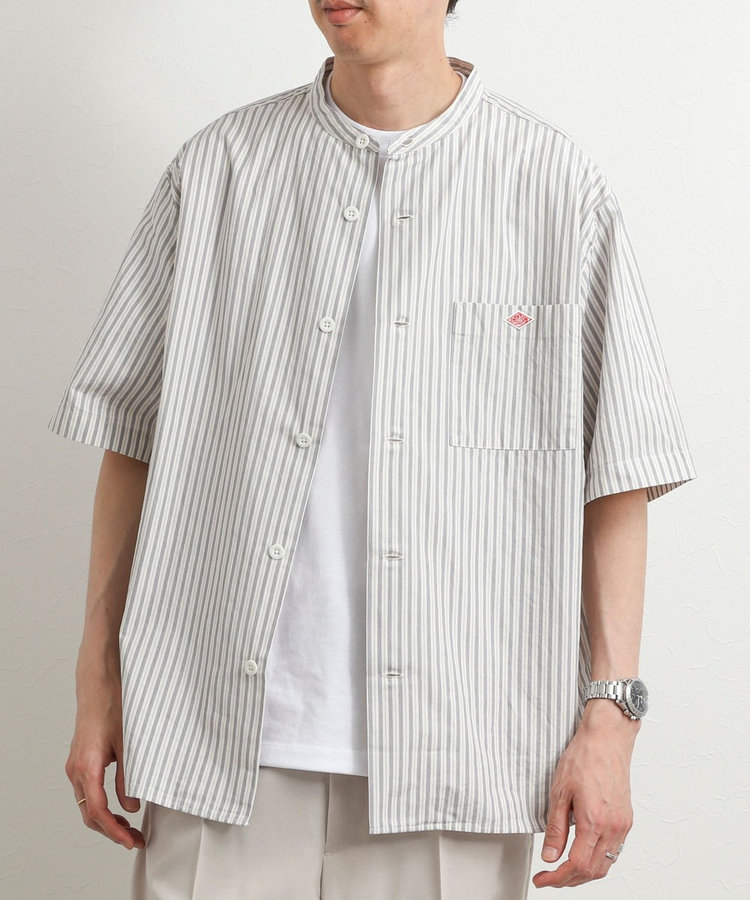 DANTON/ダントン】BAND COLLAR SHIRT SS 26SS（DT-JD3788 SCP）（6