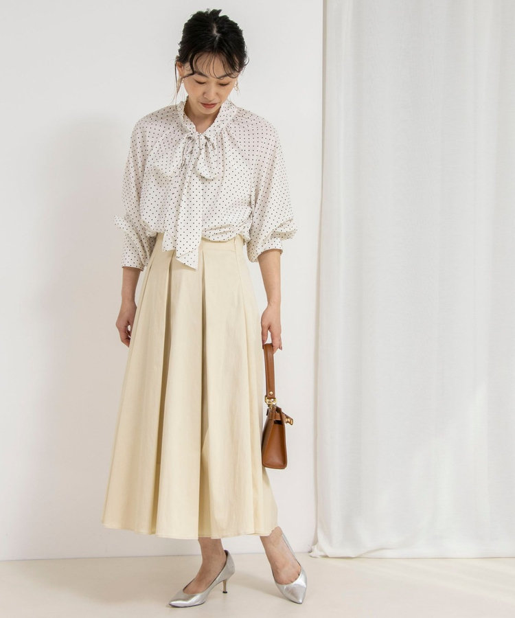 WEB限定 GW SPECIAL PRICE】タフタタックフレアスカート（4-0030